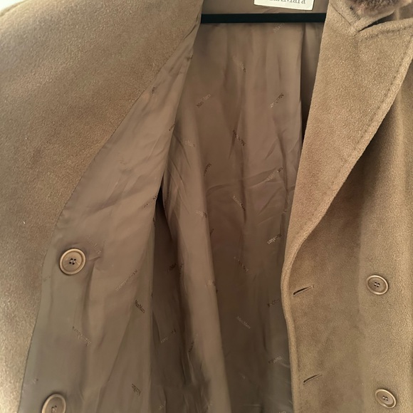 Brown Double-Breasted Women's Coat - Picture 2 of 4